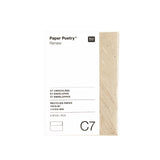 Rico Design - Paper Poetry Renew Pack de 5 Sobres C7 120 g/m² | Cappuccino