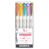 Zebra - Mildliner Brush Rotulador Pincel | Pack de 5 | Warm Set