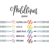 Zebra - Mildliner Brush Rotulador Pincel | Pack de 5 | Warm Set