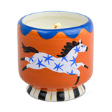Paddywax -  A Dopo 8 oz Handpainted Candle "Horse" Ceramic - Sienna Sunset