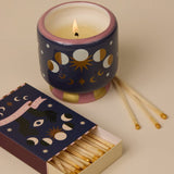Paddywax -  Vela Aromática A Dopo 8 oz Handpainted "Moon" Ceramic - Jasmine & Rose