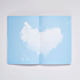Nuuna - Cuaderno Inspiration Book M | Sky blue pages with white clouds