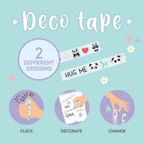 Legami - Bolígrafo con Cinta para Decorar Deco Tape | Panda