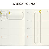 Hightide - Sanmarino Diary 2025 Weekly A6 | Oct 2024 a Ene 2026 | Ivory