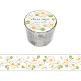 MIND WAVE -  Cinta adhesiva Transparente de 30mm | Canvas Flower White