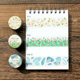 MIND WAVE -  Cinta adhesiva Transparente de 30mm | Canvas Flower White