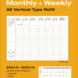 Mark's - Weekly Planner Refill A6 |  Sept 2025 - Dec 2026