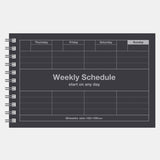 Mark's - Planificador Perpetuo Semanal Weekly Schedule | Black