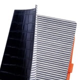 ARTEBENE - MAJOIE Notebook with Elastic Closure A5 Vegan Leather Croc | Dotted Pages | Black