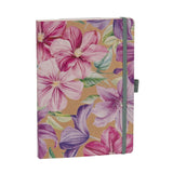 ARTEBENE - Notebook with Elastic Closure A5 | Dotted Pages | Clematis Blossoms