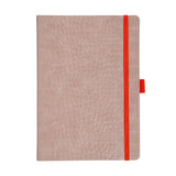 ARTEBENE - MAJOIE Notebook with Elastic Closure A5 Vegan Leather Croc | Dotted Pages | Gray