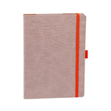 ARTEBENE - MAJOIE Notebook with Elastic Closure A5 Vegan Leather Croc | Dotted Pages | Gray