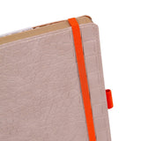 ARTEBENE - MAJOIE Notebook with Elastic Closure A5 Vegan Leather Croc | Dotted Pages | Gray
