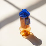 Paddywax - Soporte de cerillas de vidrio con cerillas de seguridad de 6,5 cm (140 unidades) - Funky Amber