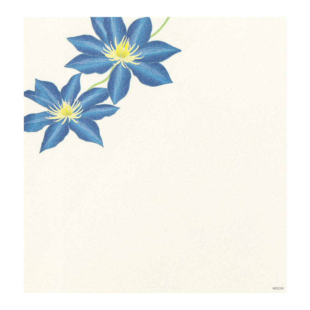 Midori - Bloc de papel para cartas Florales Kami 4 diseños | Summer Flowers