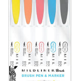 Zebra - Mildliner Brush Rotulador Pincel | Pack de 5 | Friendly Set