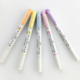 Zebra - Mildliner Pastel | Set de 5 Subrayadores | Gentle