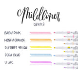 Zebra - Mildliner Pastel | Set de 5 Subrayadores | Gentle