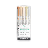 Zebra - Mildliner Pastel | Set de 5 Subrayadores | Neutral Set