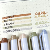 Zebra - Mildliner Pastel | Set de 5 Subrayadores | Neutral Set
