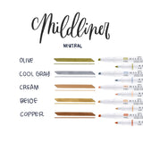 Zebra - Mildliner Pastel | Set de 5 Subrayadores | Neutral Set