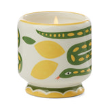 Paddywax -  A Dopo 8 oz Handpainted Candle "Snake" Ceramic - Wild Lemon Grass