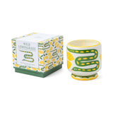 Paddywax -  A Dopo 8 oz Handpainted Candle "Snake" Ceramic - Wild Lemon Grass