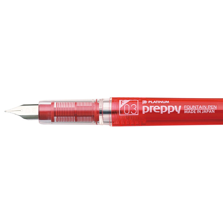 Platinum Pen - Pluma estilográfica Preppy Red Plumín fino  0.3mm