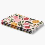 Rifle Paper Co. - Stitched Notebooks Set de 3 Cuadernos | Hojas con Líneas | Roses