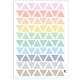 tresxics - Adhesivos de Triángulos Pastel