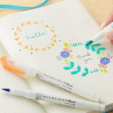 Zebra - Mildliner Brush Rotulador Pincel | Pack de 5 | Warm Set