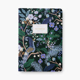 Rifle Paper Co. - Stitched Notebooks Set de 3 Cuadernos | Hojas con Líneas | Peacock