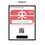 E-tarjeta de regalo Likely | 25 €, Gift Card, Likely.es - Likely.es