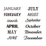 Midori - Paintable Rotating Stamp 12 Months - Sello de 12 meses