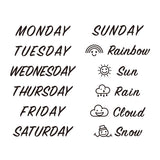 Midori - Paintable Rotating Stamp Days of the Week and Weather - Sello de días y clima