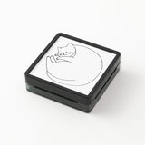 Midori - Paintable Stamp Pre-inked Cat - Cat Stamp