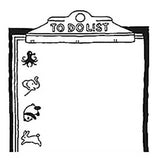 Midori - Paintable Stamp Pre-inked To do List
