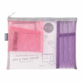 Midori - Pen & Tool Pouch Mesh Estuche | Pink