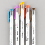 Zebra - Mildliner Brush Rotulador Pincel | Pack de 5 | Warm Set