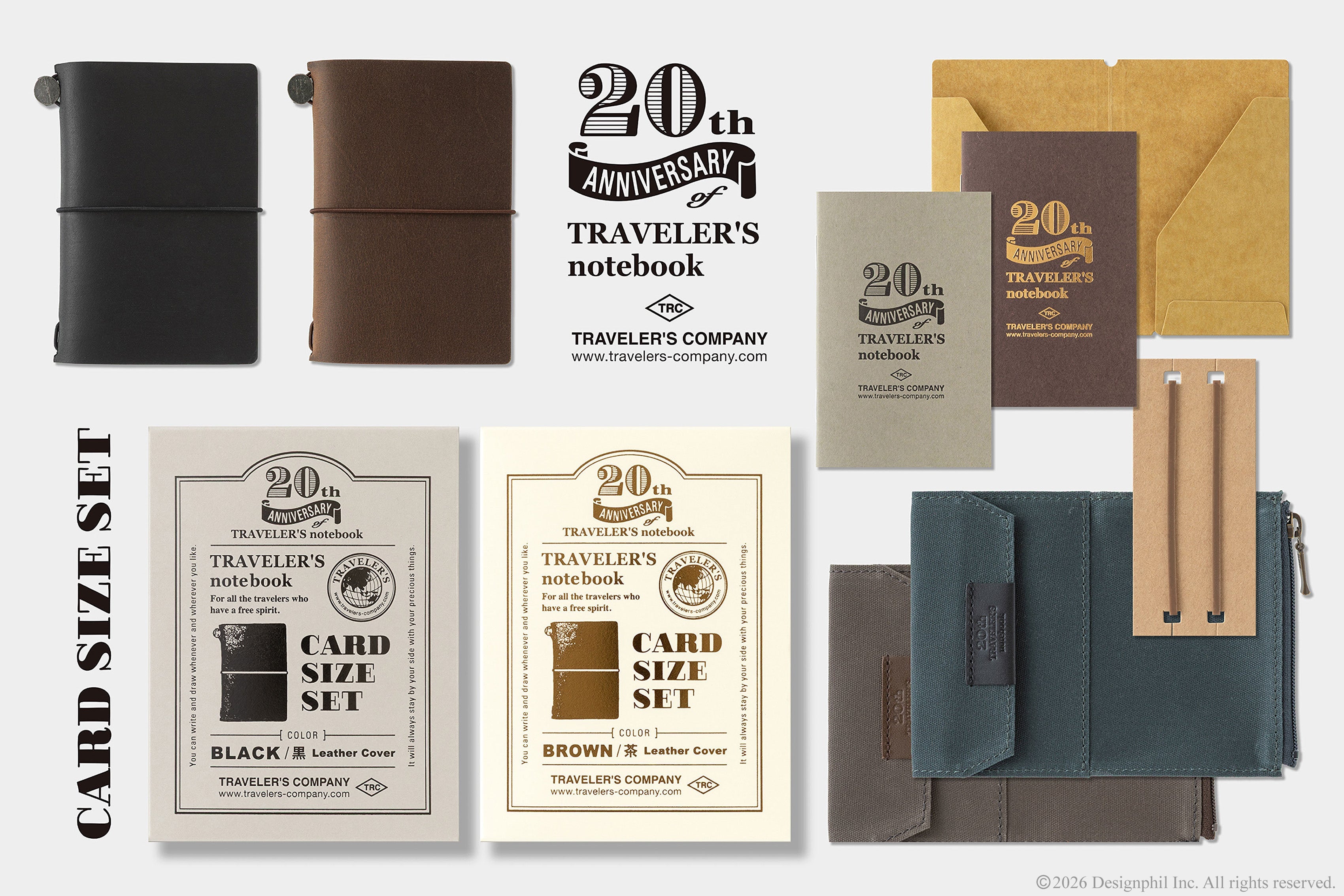 TRAVELER'S notebook Card Size 20th Anniversary Set