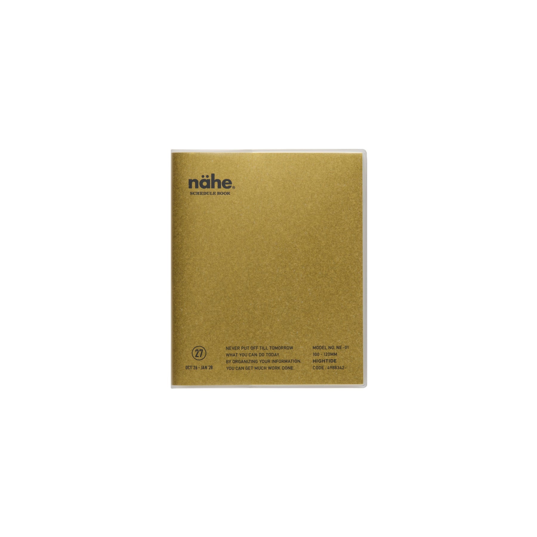 Hightide - Agenda mensual 2027 Nahe Square | Gold — portada