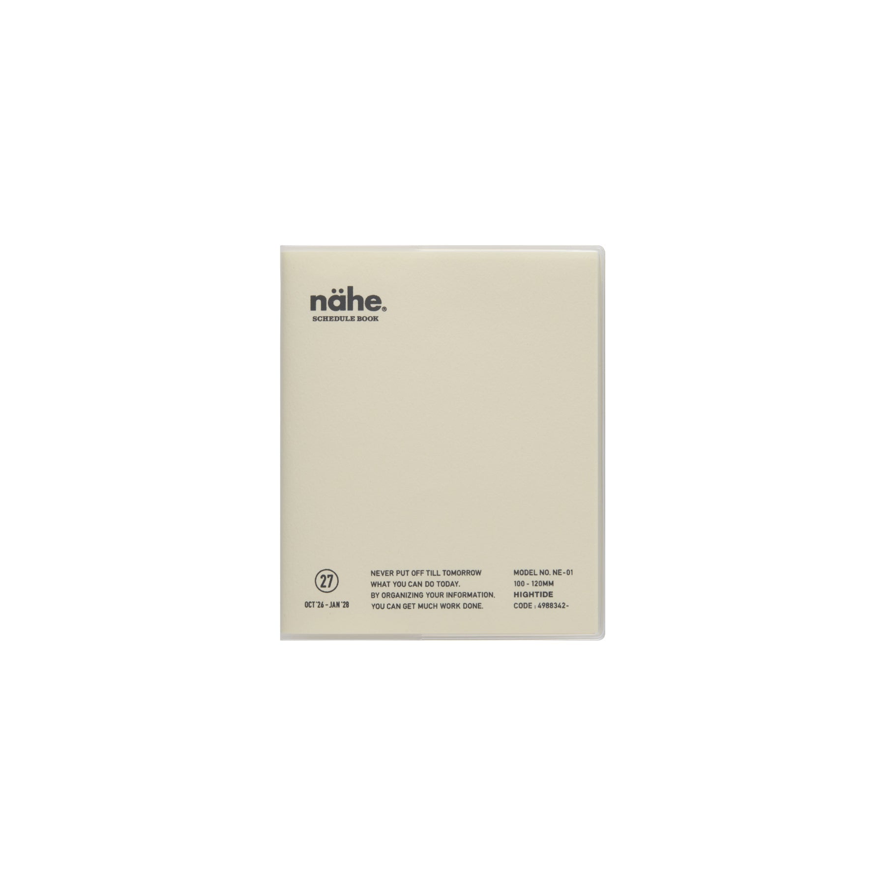 Hightide - Agenda mensual 2027 Nahe Square | Ivory — portada