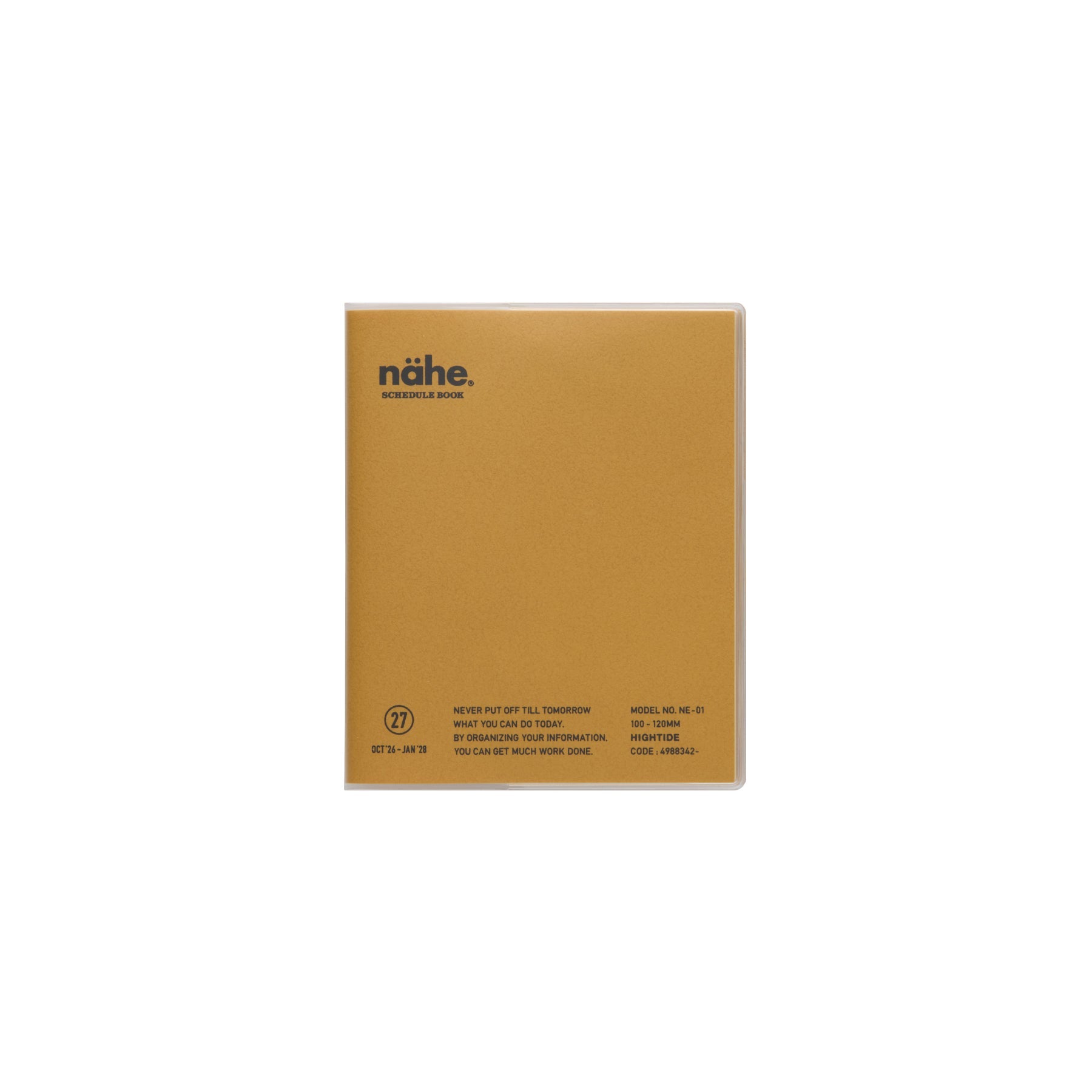 Hightide - Agenda mensual 2027 Nahe Square | Yellow — portada