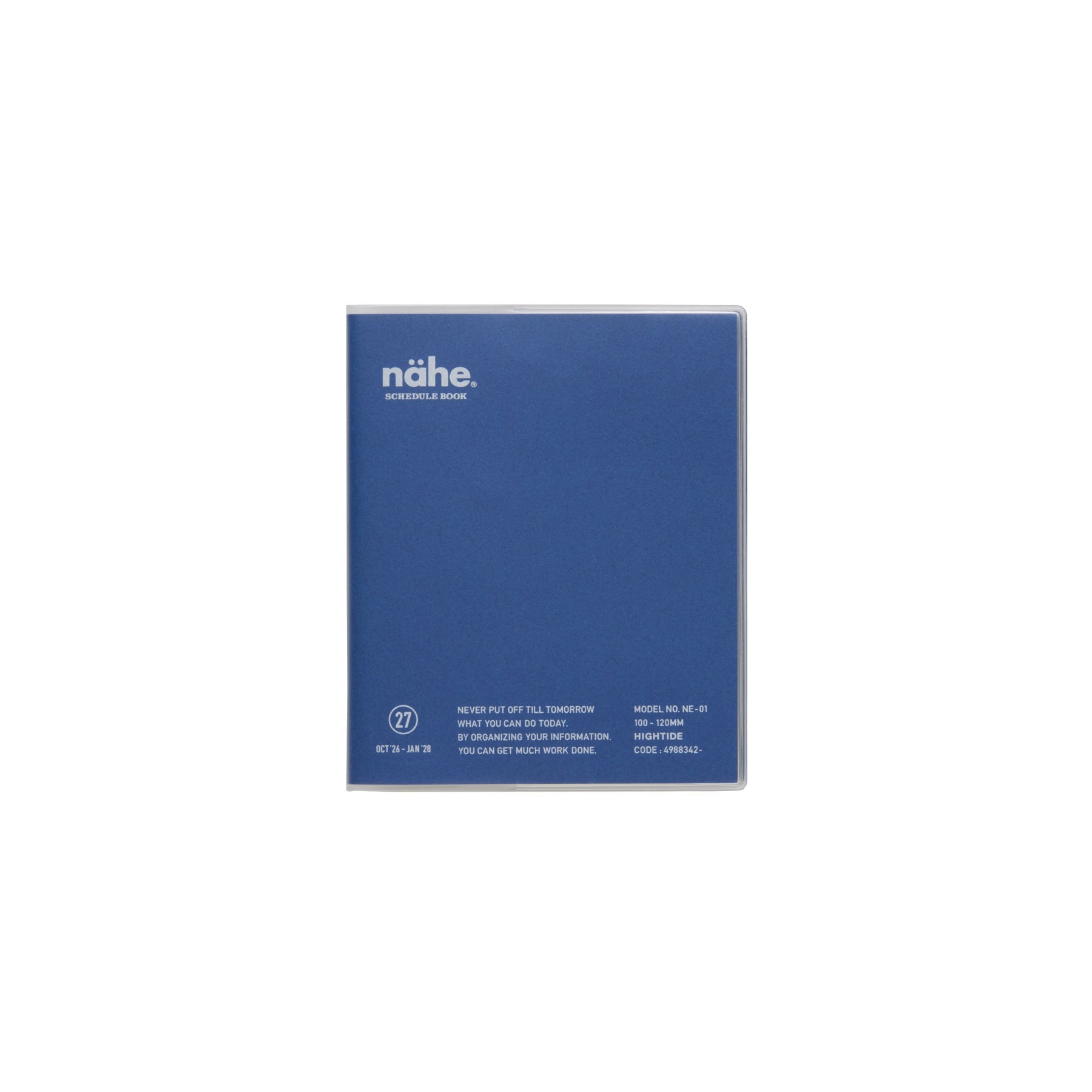 Hightide - Agenda mensual 2027 Nahe Square | Blue — portada