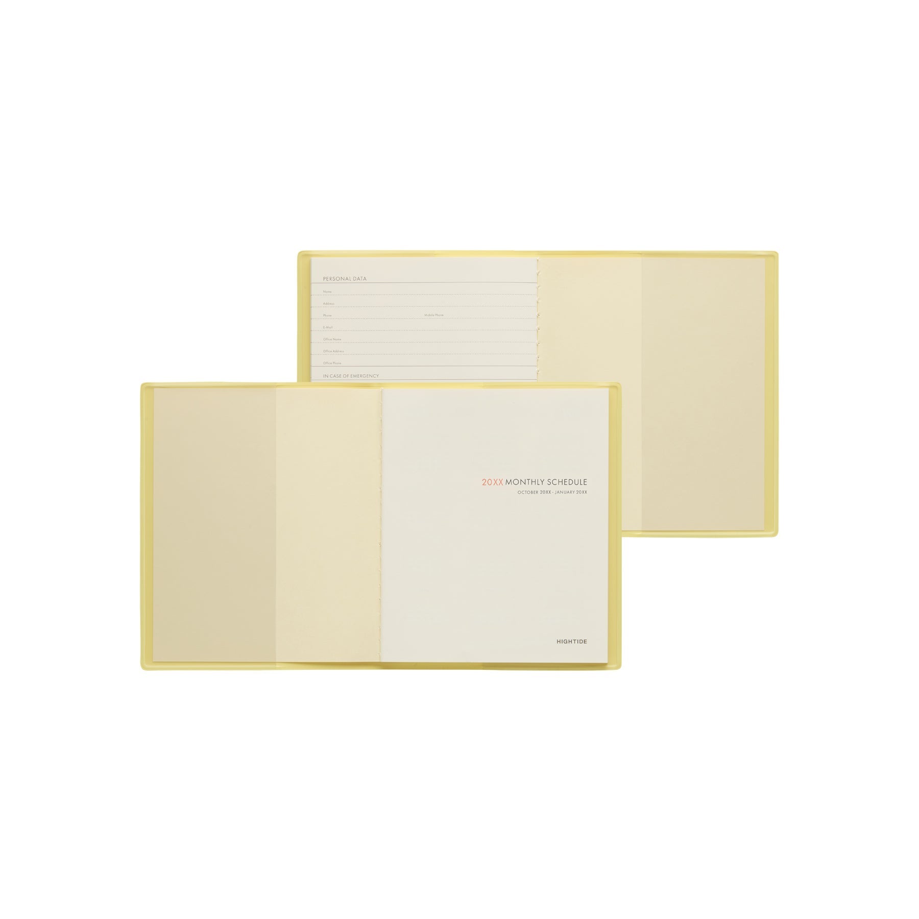 Hightide - Agenda mensual 2027 Egg Toast Square | Beige — detalle e interior de la colección