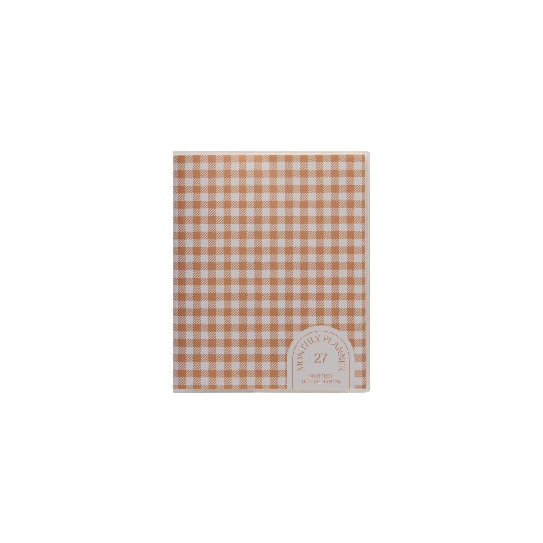 Hightide - Agenda mensual 2027 Glow Check Square | Orange — portada