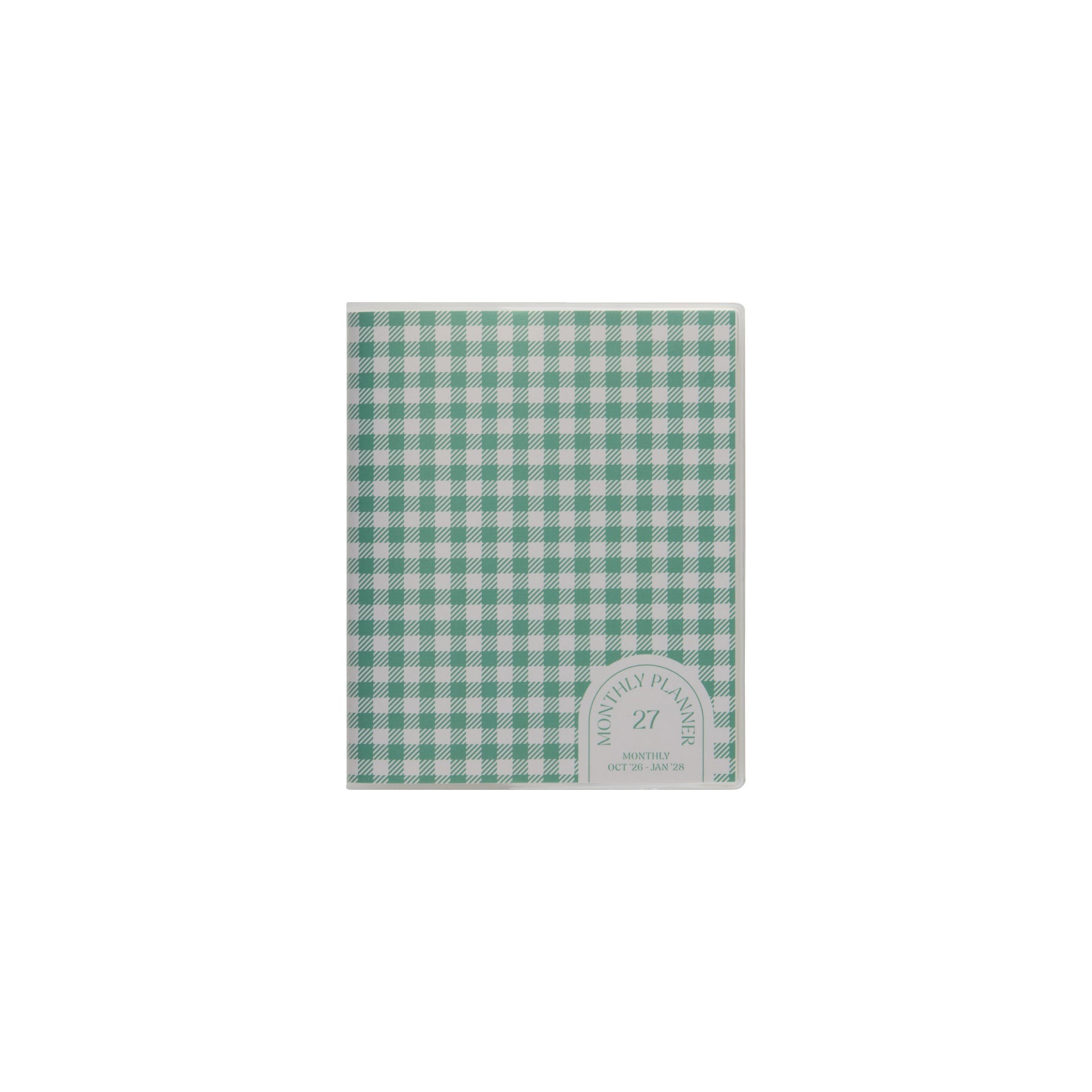 Hightide - Agenda mensual 2027 Glow Check Square | Green — portada