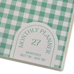 Hightide - Agenda mensual 2027 Glow Check Square | Gray — detalle e interior de la colección