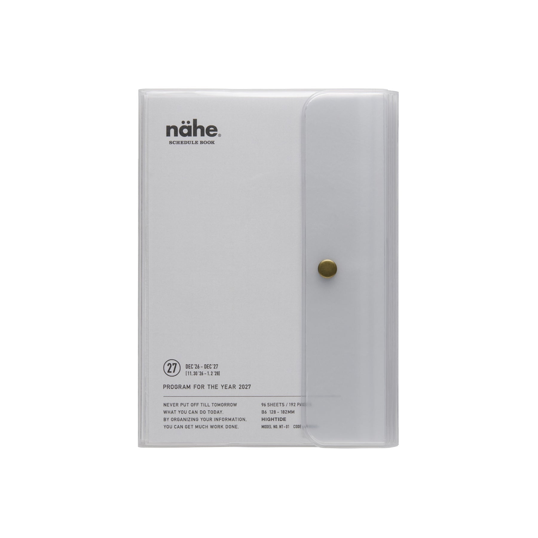 Hightide - Agenda semanal 2027 Nahe B6 Free | Clear — portada