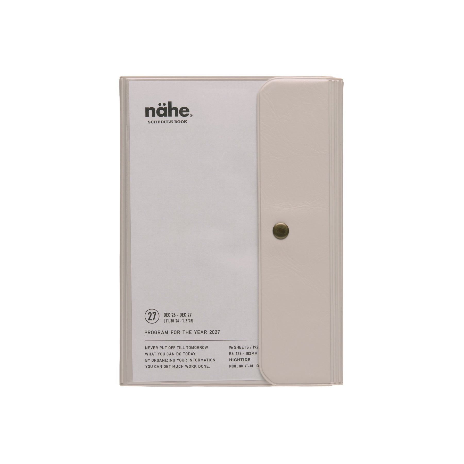 Hightide - Agenda semanal 2027 Nahe B6 Free | Ivory — portada